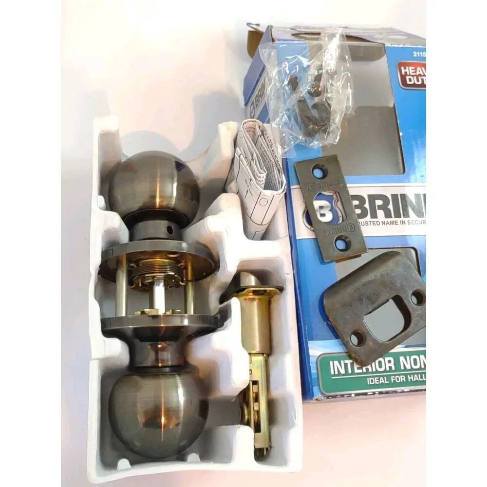 Brinks Interior Doorknob Non-locking 2115-109 Closet Locking Antique Brass New